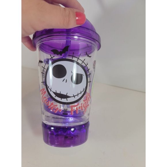 NEW Disney Light-Up Tumbler Glass - Jack Skellington - Halloween Purple - Picture 4 of 8